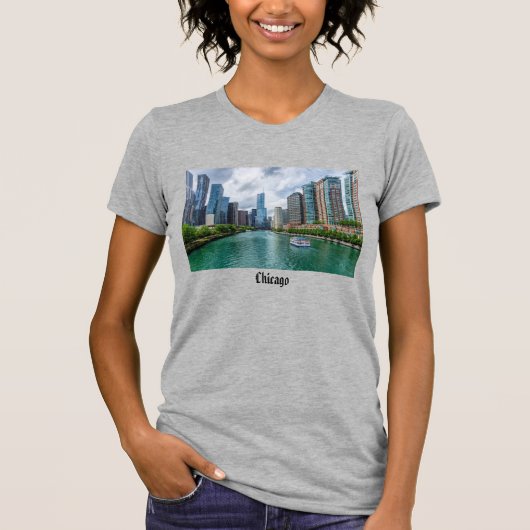 Chicago River en Trump Tower T-Shirt (Voorkant)