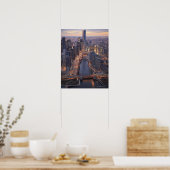 Chicago River en Trump Tower van boven Poster (Keuken)