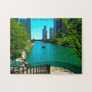 Chicago River. kerstcadeautjes Legpuzzel