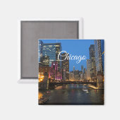 Chicago River Magnet Magneet (Voorkant / Achterkant)