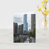 Chicago River Walk Penser À Votre Carte (Fleur jaune)