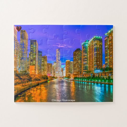 Chicago Riverscape Jigzaag Puzzle Legpuzzel (Horizontaal)