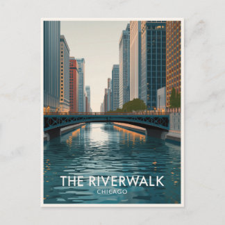 Chicago Riverwalk: Downtown Views Briefkaart