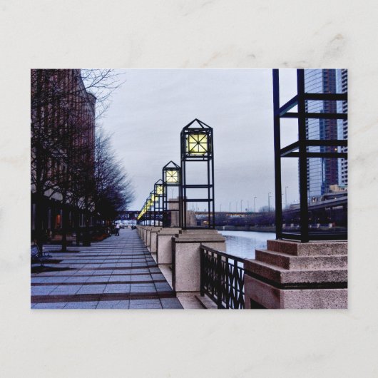 Chicago rivierlopen briefkaart (Voorkant)