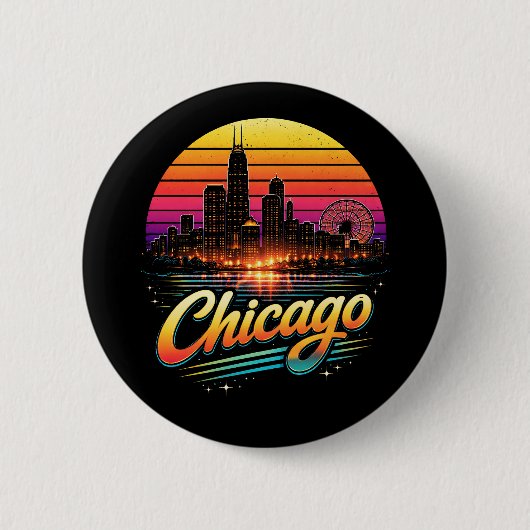 Chicago Ronde Button 5,7 Cm (Voorkant)