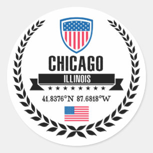 Chicago Ronde Sticker