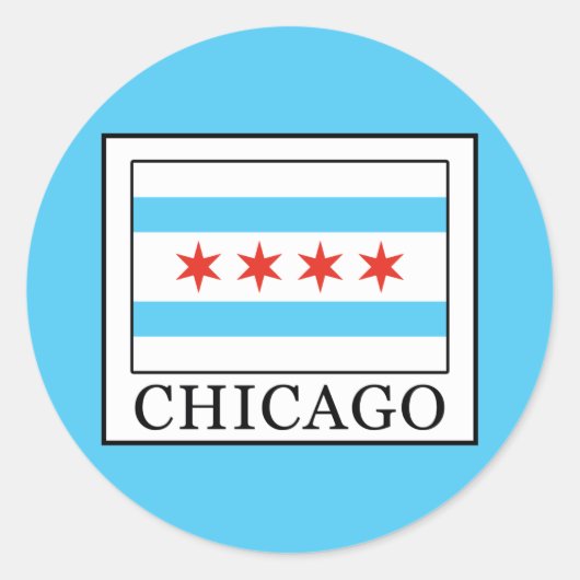Chicago Ronde Sticker (Voorkant)