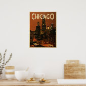 Chicago 's nachts poster (Keuken)