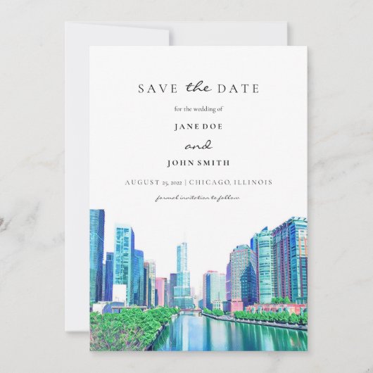 Chicago Save The Date (Voorkant)