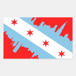 CHICAGO - SCUBA RECHTHOEKIGE STICKER