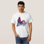 Chicago Sears Tower en Metra T-shirt (Voorkant volledig)