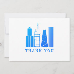 Chicago Silhouette Bedankkaart