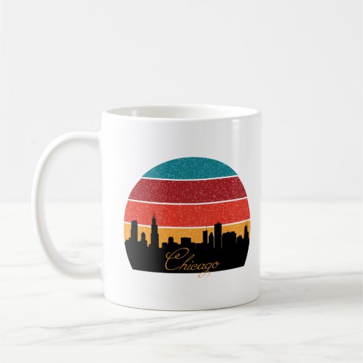 Chicago Silhouette Koffiemok (Links)