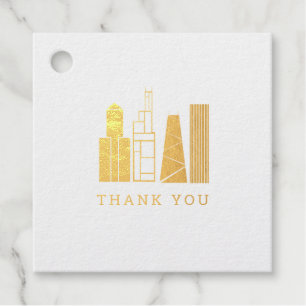 Chicago Skyline Bedankt Bedankjes Labels