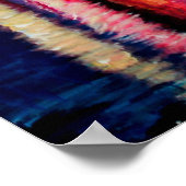 Chicago Skyline bij nacht Poster (Hoek)