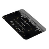 Chicago Skyline Black Gold Star Save the Date Magneet (Rechterzijde)