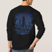 Chicago Skyline Black T-Shirt (Achterkant)