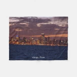Chicago Skyline blanket Fleece Deken