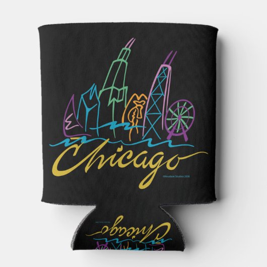 Chicago Skyline Blikjeskoeler (Achterkant)