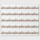 Chicago Skyline Cadeaupapier (Vlak)