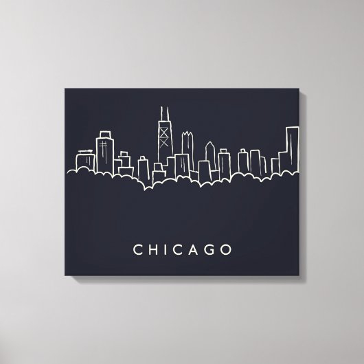 Chicago Skyline Canvas Afdruk (Voorkant)
