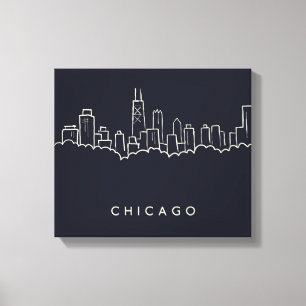 Chicago Skyline Canvas Afdruk