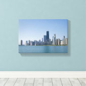 Chicago Skyline Canvas Afdruk (Insitu (Houten vloer))