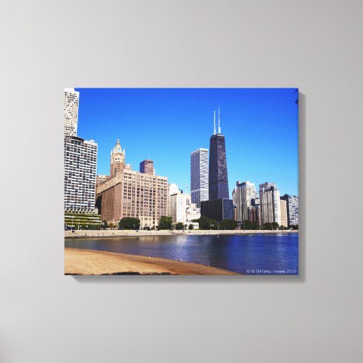 Chicago Skyline. Canvas Afdruk (Voorkant)