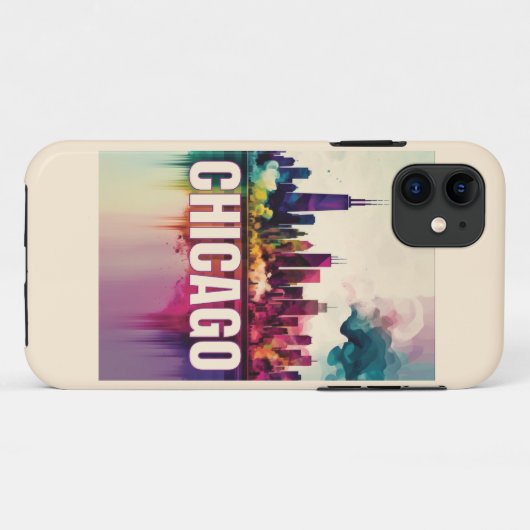 Chicago Skyline Case-Mate iPhone Case (Achterkant (horizontaal))