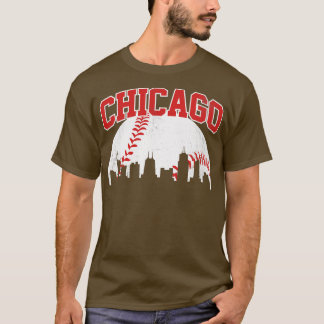 Chicago Skyline City Gameday Retro Vintage T-shirt
