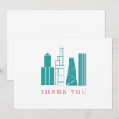 Chicago Skyline Dank U Kaart (Voorkant / Achterkant)