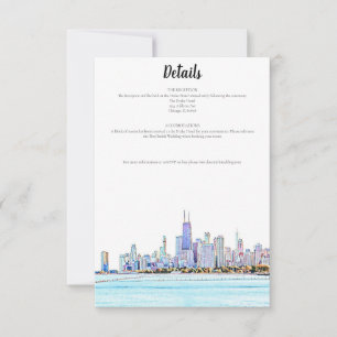 Chicago Skyline Detailkaart Kaart