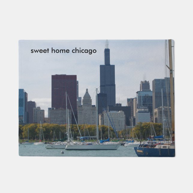 Chicago skyline doormat deurmat (Voorkant)