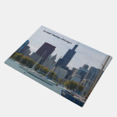 Chicago skyline doormat deurmat (Schuin)