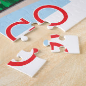 Chicago Skyline en City Flag Legpuzzel (Zijkant)