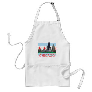 Chicago Skyline en City Flag Standaard Schort