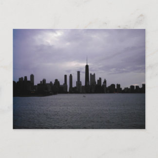 Chicago Skyline en Lake Michigan Briefkaart