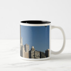 Chicago skyline en Lake Michigan, Lake Shore Tweekleurige Koffiemok