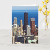 Chicago Skyline en landmerken Kaart (Gele Bloem)