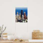 Chicago Skyline en landmerken Poster (Keuken)