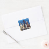 Chicago Skyline en landmerken Vierkante Sticker (Envelop)