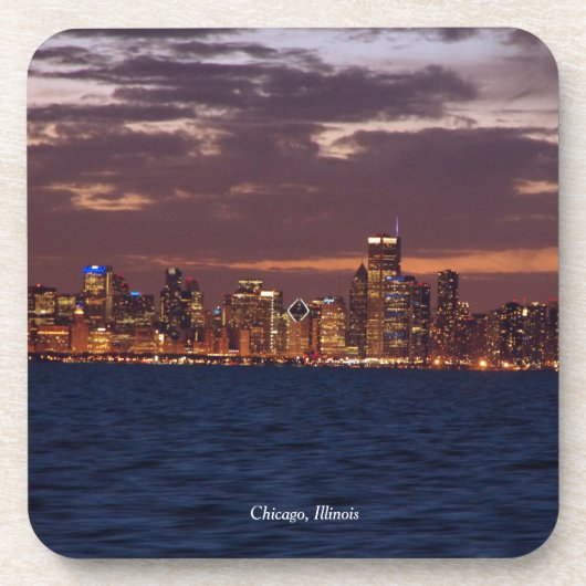 Chicago Skyline ensemble de 6 dessous de verre en (Devant)