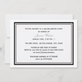 Chicago Skyline Etched Framed #2 H Bachelorette Kaart (Achterkant)