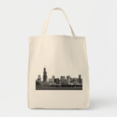 Chicago Skyline Etched Tote Bag (Voorkant)