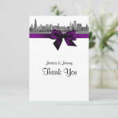 Chicago Skyline Etted BW Purple Merci (Debout devant)