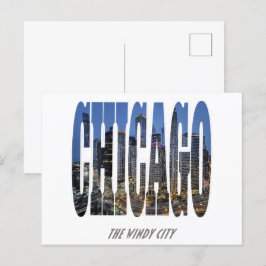 Chicago Skyline Feestdagenkaart