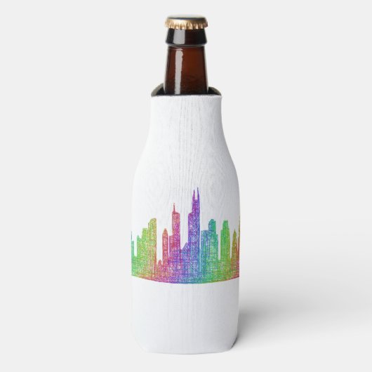 Chicago skyline flesjeskoeler (Fles Voorkant)