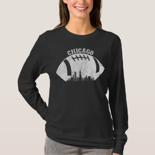 Chicago Skyline Football Fan Chicago Footb T-shirt