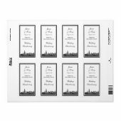 Chicago skyline geëtst ingelijste wijn label (Full Sheet)