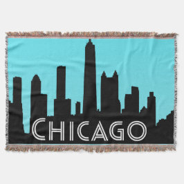 Chicago skyline illustratie deken